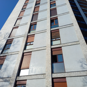 Consolidamento facciate in spaccatello - Grattacielo a Monza